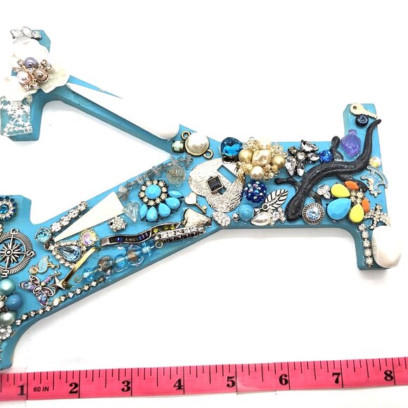 Decorated Letter Y created with Recycled Materials, Room Decor - Picture 3 of 4